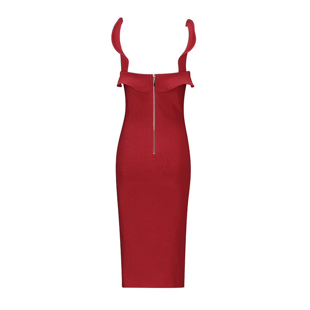 
            
                Load image into Gallery viewer, Yayin Red Bandage Dress
            
        