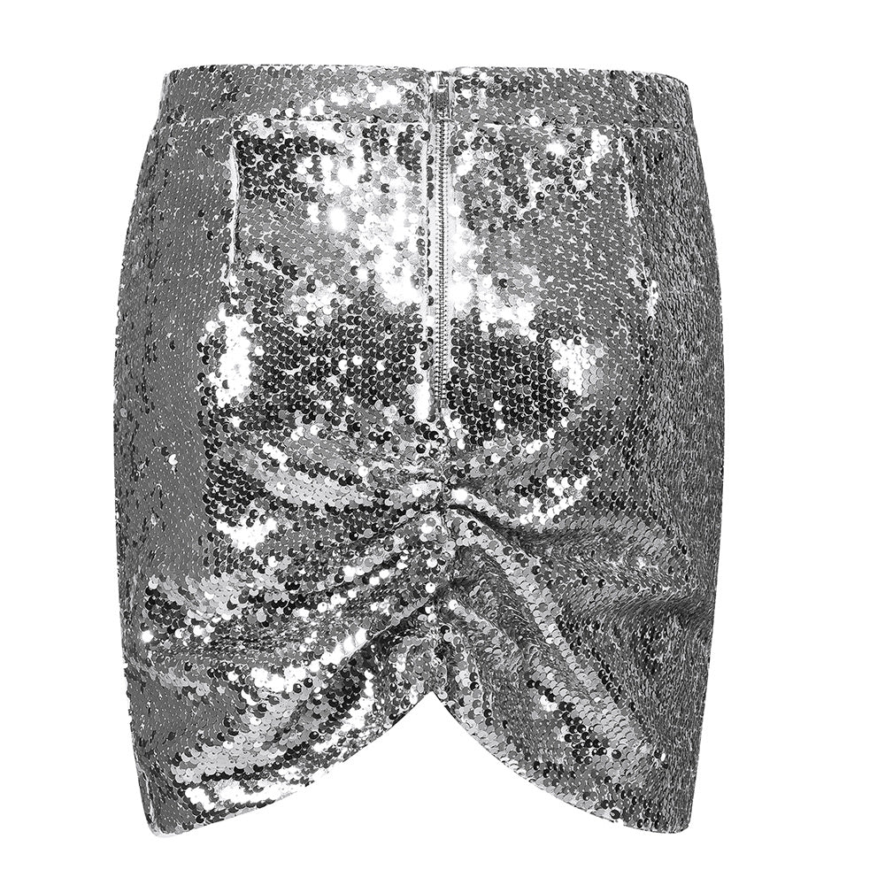 
            
                Load image into Gallery viewer, Bianca Sliver Sequin Skirt
            
        